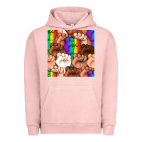 Pigment Salmon Pride lgbtq fists seamless pattern Urban Hoodie - BundleAndBundleShop