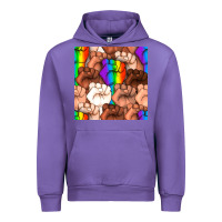 Tulip Pride lgbtq fists seamless pattern Urban Hoodie - BundleAndBundleShop