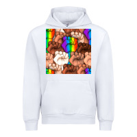 White Pride lgbtq fists seamless pattern Urban Hoodie - BundleAndBundleShop