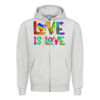 Dove Grey love is love Zipper Hoodie - HRA Design Shop