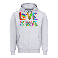 Heather Grey love is love Zipper Hoodie - HRA Design Shop