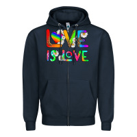 Navy love is love Zipper Hoodie - HRA Design Shop