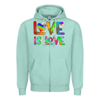 Seafoam love is love Zipper Hoodie - HRA Design Shop