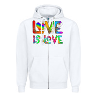 White love is love Zipper Hoodie - HRA Design Shop