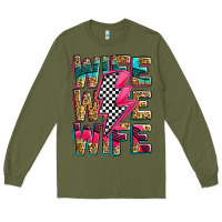 Army Green race wife wife wife lightningbolt Long Sleeve Tee - Zillion Design Studio