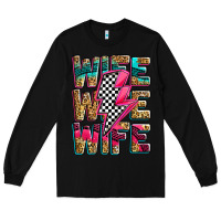 Black race wife wife wife lightningbolt Long Sleeve Tee - Zillion Design Studio