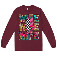 Burgundy race wife wife wife lightningbolt Long Sleeve Tee - Zillion Design Studio