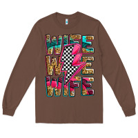 Chestnut race wife wife wife lightningbolt Long Sleeve Tee - Zillion Design Studio
