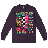 Plum race wife wife wife lightningbolt Long Sleeve Tee - Zillion Design Studio