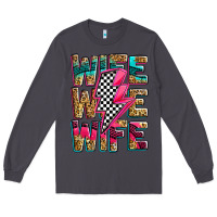 Smoke race wife wife wife lightningbolt Long Sleeve Tee - Zillion Design Studio