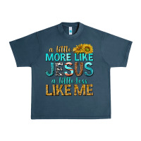 Midnight Navy a little more like jesus a little less like me Urban Heavy Tee - texasbilliewilder