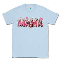 Dusty Blue pink flowers mama Classic Tee - Zillion Design Studio