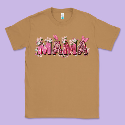 Pink Flowers Mama Classic Tee Designed By Zillion Design Studio