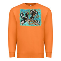 Carrot turquoise cowhide leopard background Premium Sweatshirt - AdoDesignShop