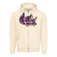 Sandshell america Zipper Hoodie - CowhideDigitalArt