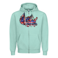 Seafoam america Zipper Hoodie - CowhideDigitalArt