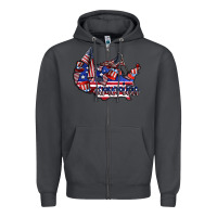 Smoke america Zipper Hoodie - CowhideDigitalArt