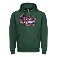 Sports Green america Zipper Hoodie - CowhideDigitalArt