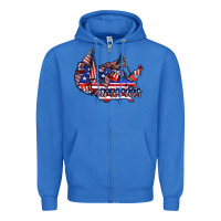 True Royal america Zipper Hoodie - CowhideDigitalArt
