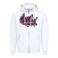White america Zipper Hoodie - CowhideDigitalArt