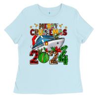 Baby Blue merry cruisemas 2024 Ladies Tee - AdoDesignShop
