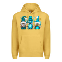 Antique Gold winter afro gnomies Premium Hoodie - NancyCooperArtShop