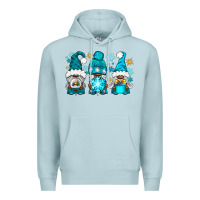 Blue Mist winter afro gnomies Premium Hoodie - NancyCooperArtShop