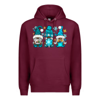 Burgundy winter afro gnomies Premium Hoodie - NancyCooperArtShop