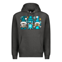 Charcoal Heather winter afro gnomies Premium Hoodie - NancyCooperArtShop