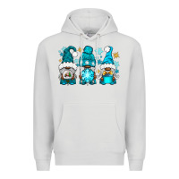 Dove Grey winter afro gnomies Premium Hoodie - NancyCooperArtShop