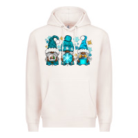 Pale Pink winter afro gnomies Premium Hoodie - NancyCooperArtShop