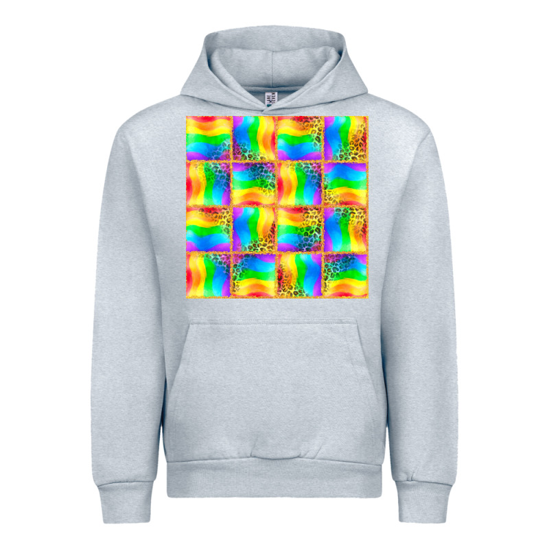 Pride Lgbtq Flag And Leopard With Glitter Seamless Urban Hoodie by BundleAndBundleShop | Teevron