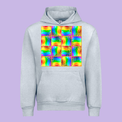 Pride Lgbtq Flag And Leopard With Glitter Seamless Urban Hoodie Designed By Bundleandbundleshop