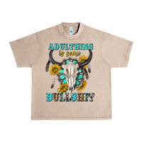 Adulthing Is Some Bullshit With Sanflowers And Gamstone  Tbw Urban Heavy Tee | Teevron