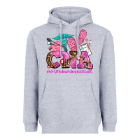 Heather Grey cna certified nursing assistant Heavyweight Hoodie - AdoDesignShop