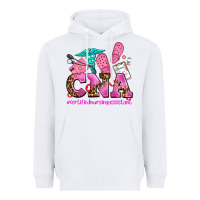 White cna certified nursing assistant Heavyweight Hoodie - AdoDesignShop