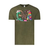 Vintage Olive cna nurse tie dye leopard Vintage Tee - RanaPortraitStore