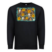 Black cow skull sunflower background Premium Sweatshirt - AdoDesignShop