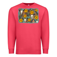 Cardinal cow skull sunflower background Premium Sweatshirt - AdoDesignShop