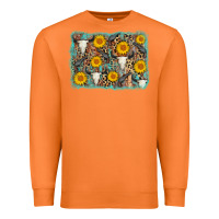 Carrot cow skull sunflower background Premium Sweatshirt - AdoDesignShop