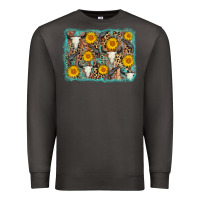 Smoke cow skull sunflower background Premium Sweatshirt - AdoDesignShop