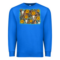 True Royal cow skull sunflower background Premium Sweatshirt - AdoDesignShop