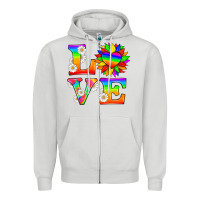 Dove Grey love and sunflower Zipper Hoodie - HRA Design Shop