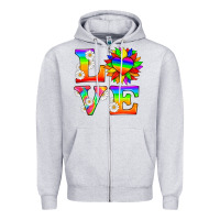 Heather Grey love and sunflower Zipper Hoodie - HRA Design Shop