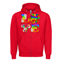 Red love and sunflower Zipper Hoodie - HRA Design Shop
