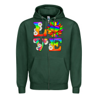 Sports Green love and sunflower Zipper Hoodie - HRA Design Shop