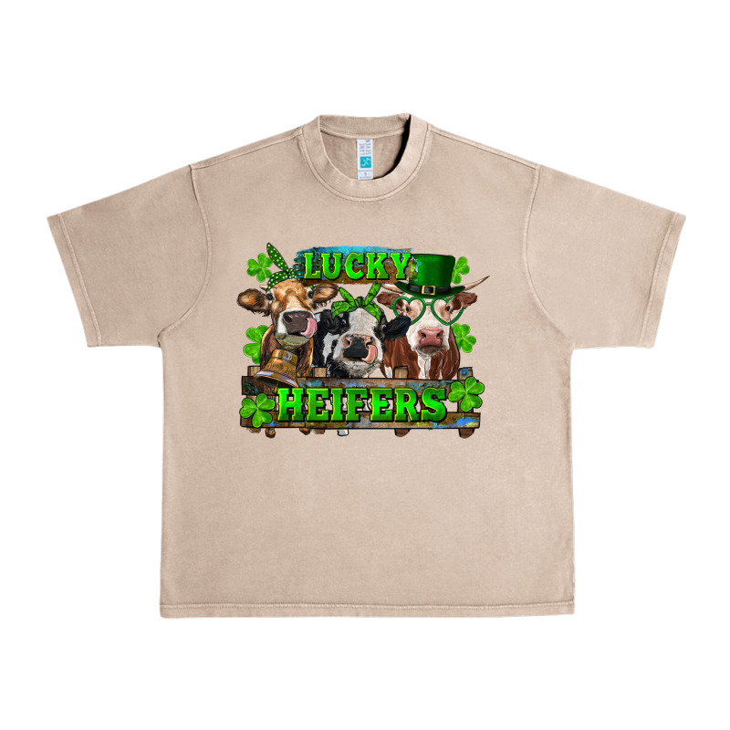 St Patricks Day Lucky Heifers Urban Heavy Tee by RanaPortraitStore | Teevron