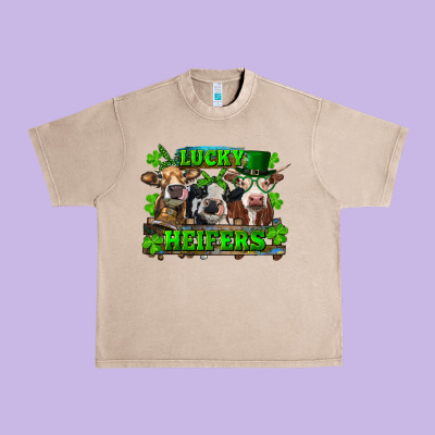 Urban Heavy Tee St Patricks Day Lucky Heifers