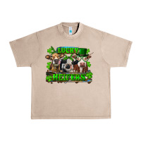 French Oak St Patricks Day Lucky Heifers Urban Heavy Tee - RanaPortraitStore