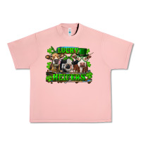 Salmon St Patricks Day Lucky Heifers Urban Heavy Tee - RanaPortraitStore